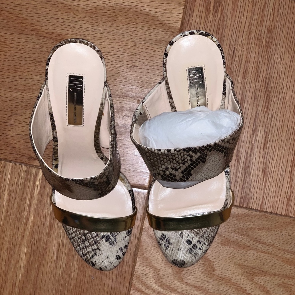 Inc Python Heel Mules - image 5